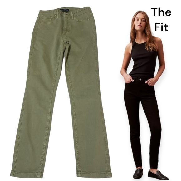 Calvin Klein Straight Skinny Contoured Jeans Size 2 Green High Rise Like… - Picture 15 of 15